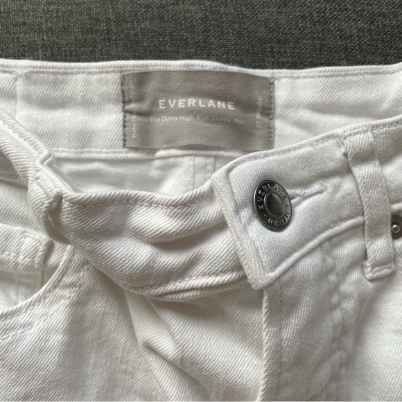 NWOT Everlane White Curvy Authentic Stretch High-Rise Skinny Jeans - Picture 9 of 12